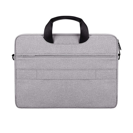 DJ08 Oxford Cloth Waterproof Wear-resistant Laptop Bag for 15.6 inch Laptops, with Concealed Handle & Luggage Tie Rod & Adjustable Shoulder Strap (Grey)-garmade.com