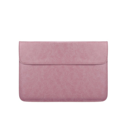 PU01S PU Leather Horizontal Invisible Magnetic Buckle Laptop Inner Bag (Pink)-garmade.com