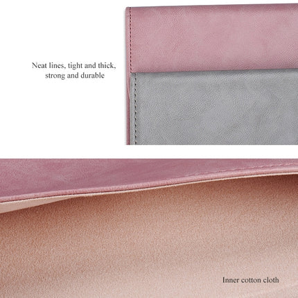 PU01S PU Leather Horizontal Invisible Magnetic Buckle Laptop Inner Bag (Pink)-garmade.com