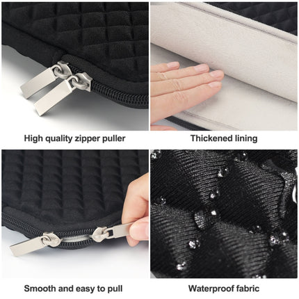 Diamond Texture Laptop Liner Bag, Size: 14-15.4 inch (Black)-garmade.com