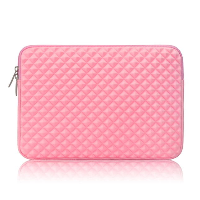 Diamond Texture Laptop Liner Bag, Size: 15.6 inch (Pink)-garmade.com