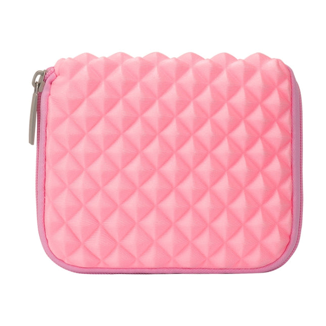 Diamond Texture Laptop Power Bag, Size: 16 x 13 x 1.5cm (Pink)-garmade.com