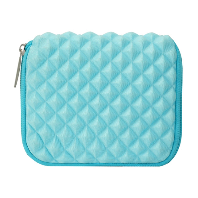 Diamond Texture Laptop Power Bag, Size: 16 x 13 x 1.5cm (Mint Green)-garmade.com