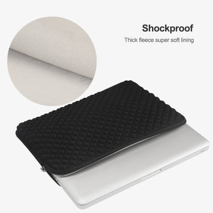 Diamond Texture Laptop Power Bag, Size: 16 x 13 x 1.5cm (Black)-garmade.com