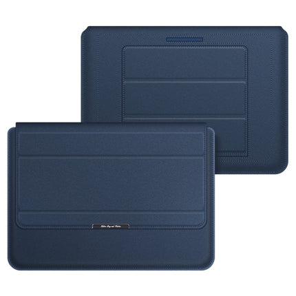 4 in 1 Uuniversal Laptop Holder PU Waterproof Protection Wrist Laptop Bag, Size: 17 inch (Navy Blue)-garmade.com