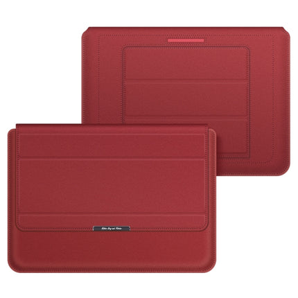 4 in 1 Uuniversal Laptop Holder PU Waterproof Protection Wrist Laptop Bag, Size: 17 inch (Red)-garmade.com