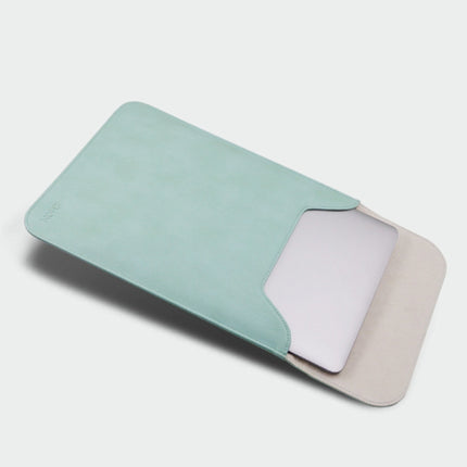 11.6 inch PU + Nylon Laptop Bag Case Sleeve Notebook Carry Bag (Mint Green)-garmade.com