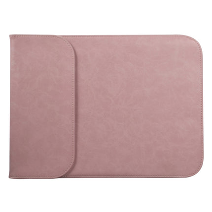 13.3 inch PU + Nylon Laptop Bag Case Sleeve Notebook Carry Bag (Pink)-garmade.com