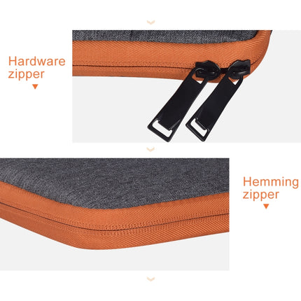 11.6 inch Fashion Casual Polyester + Nylon Laptop Handbag Briefcase Notebook Cover Case (Black)-garmade.com