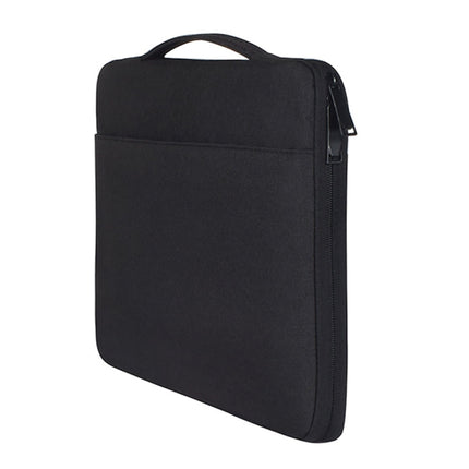 13.3 inch Fashion Casual Polyester + Nylon Laptop Handbag Briefcase Notebook Cover Case (Black)-garmade.com