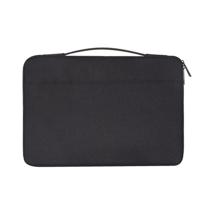 15.6 inch Fashion Casual Polyester + Nylon Laptop Handbag Briefcase Notebook Cover Case (Black)-garmade.com