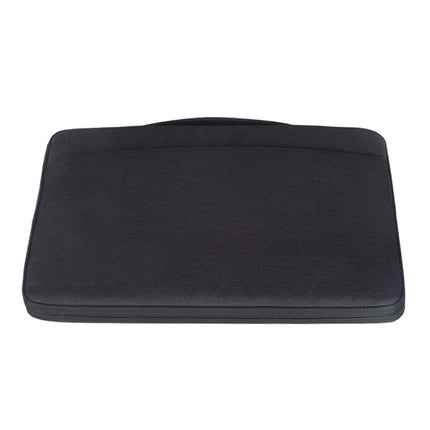 15.4 inch Fashion Casual Polyester + Nylon Laptop Handbag Briefcase Notebook Cover Case (Black)-garmade.com