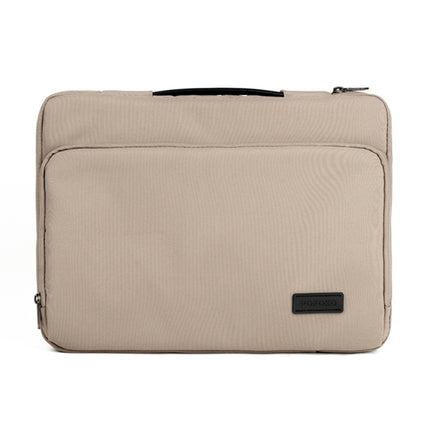POFOKO E550 13 inch Portable Waterproof Polyester Laptop Handbag(Khaki)-garmade.com