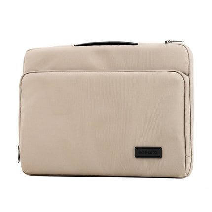 POFOKO Functional Wind Series E550 13.3 inch Portable Waterproof Wear-resistant Polyester Laptop Handbag(Khaki)-garmade.com