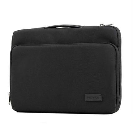 POFOKO E550 14 / 15.4 inch Portable Waterproof Polyester Laptop Handbag(Black)-garmade.com
