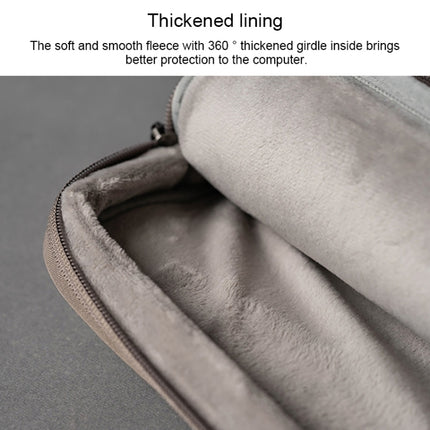 POFOKO E550 14 / 15.4 inch Portable Waterproof Polyester Laptop Handbag(Khaki)-garmade.com