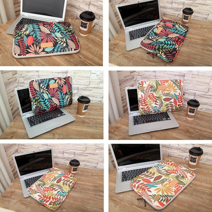 Lisen 6.0 inch Sleeve Case Colorful Leaves Zipper Briefcase Carrying Bag for Amazon Kindle(White)-garmade.com