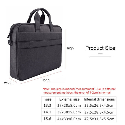 DJ03 Waterproof Anti-scratch Anti-theft One-shoulder Handbag for 13.3 inch Laptops, with Suitcase Belt(Black)-garmade.com