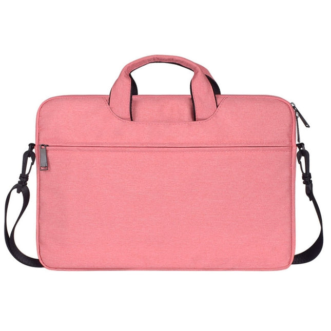 ST01S Waterproof Oxford Cloth Hidden Portable Strap One-shoulder Handbag for 13.3 inch Laptops(Pink)-garmade.com