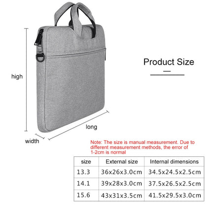ST01S Waterproof Oxford Cloth Hidden Portable Strap One-shoulder Handbag for 14.1 inch Laptops(Light Grey)-garmade.com