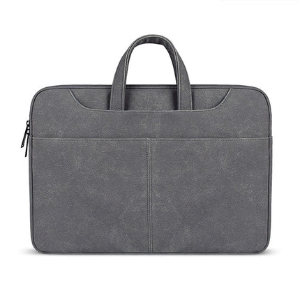 ST06S Waterproof PU Leather Zipper Hidden Portable Strap One-shoulder Handbag (Dark Grey)-garmade.com