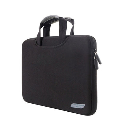 12 inch Portable Air Permeable Handheld Sleeve Bag for MacBook, Lenovo and other Laptops, Size:32x21x2cm(Black)-garmade.com