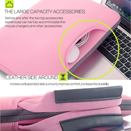 12 inch Portable Air Permeable Handheld Sleeve Bag for MacBook, Lenovo and other Laptops, Size:32x21x2cm(Black)-garmade.com