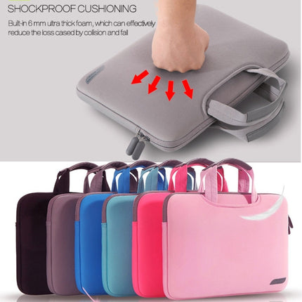 12 inch Portable Air Permeable Handheld Sleeve Bag for MacBook, Lenovo and other Laptops, Size:32x21x2cm(Pink)-garmade.com