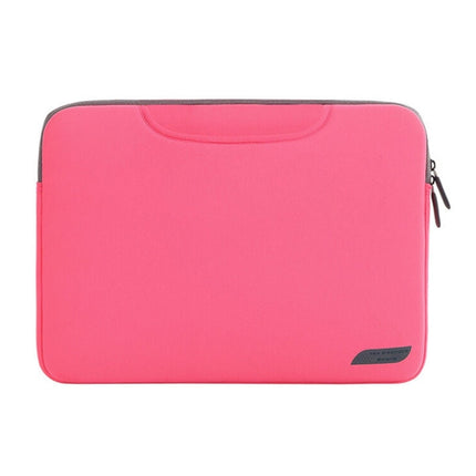 12 inch Portable Air Permeable Handheld Sleeve Bag for MacBook, Lenovo and other Laptops, Size:32x21x2cm(Magenta)-garmade.com