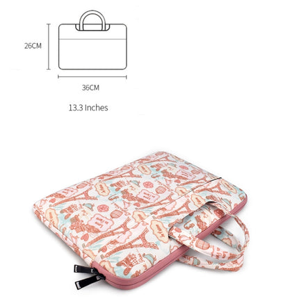 Canvas Waterproof Laptop Handbag for 13.3 inch Laptops (Pink)-garmade.com
