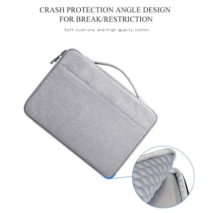 Oxford Cloth Waterproof Laptop Handbag for 13.3 inch Laptops, with Trunk Trolley Strap(Dark Grey)-garmade.com