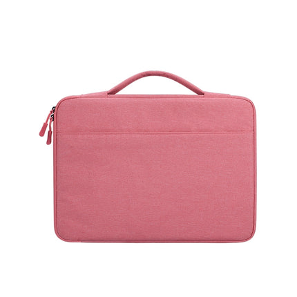 Oxford Cloth Waterproof Laptop Handbag for 13.3 inch Laptops, with Trunk Trolley Strap(Pink)-garmade.com