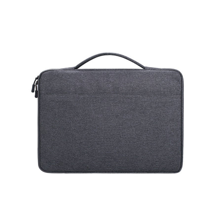 Oxford Cloth Waterproof Laptop Handbag for 14.1 inch Laptops, with Trunk Trolley Strap(Dark Grey)-garmade.com