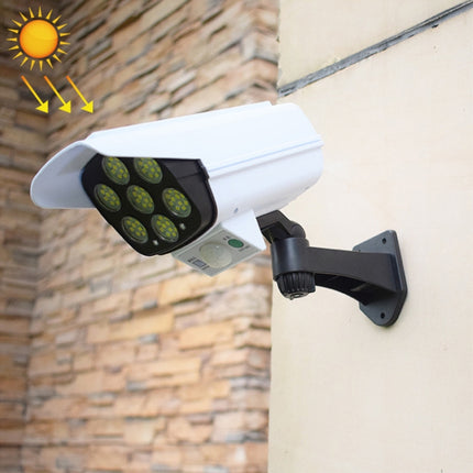 LED Solar human Body Infrared Induction Wall Lamp Simulation Monitoring Fake Camera-garmade.com