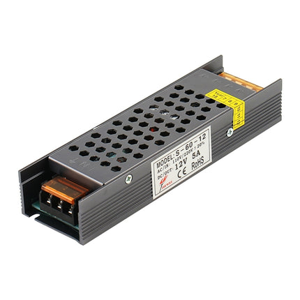 SL-60-12 LED Regulated Switching Power Supply DC12V 5A Size: 170 x 49 x 29mm-garmade.com