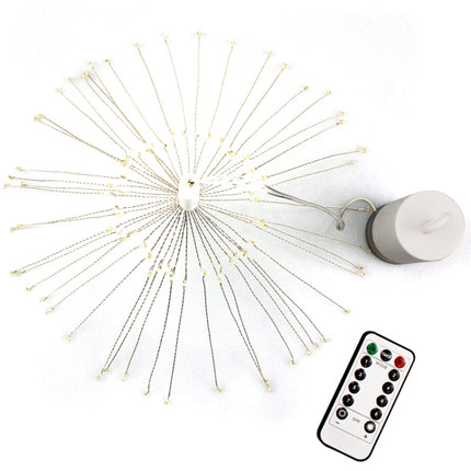 30cm Explosion Ball Fireworks Dimmable Copper Wire LED String Light, 150 LEDs Batteries Box LED Decorative Light with Remote Control(Colorful Light)-garmade.com