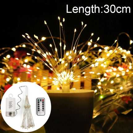30cm Explosion Ball Fireworks Dimmable Copper Wire LED String Light, 150 LEDs Batteries Box LED Decorative Light with Remote Control(Warm White)-garmade.com