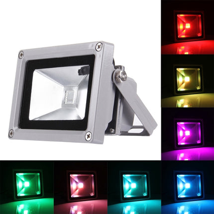 10W IP65 Waterproof Colorful LED Floodlight, 750LM with Remote Control, AC 110-265V-garmade.com