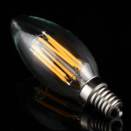 C35 E14 6W Dimmable LED Filament Light Bulb, 6 LEDs 450 LM Retro Energy Saving Light for Halls, AC 220V-garmade.com