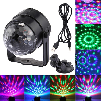 3W RGB Magic Ball LED Stage Light , USB Sound Control Rotating Disco DJ Light, DC 5V-garmade.com