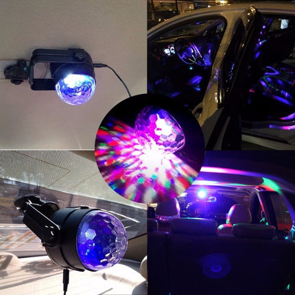 3W RGB Magic Ball LED Stage Light , USB Sound Control Rotating Disco DJ Light, DC 5V-garmade.com