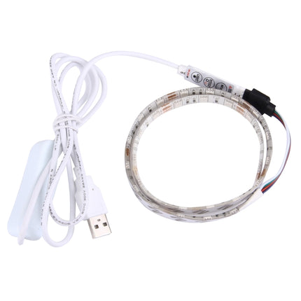 50cm 3W USB TV Rope Light , Epoxy IP65 Waterproof 30 LED 5050 SMD with 1m Extended Switch Cable & Manual Controller, Wide: 10mm(Colorful Light)-garmade.com