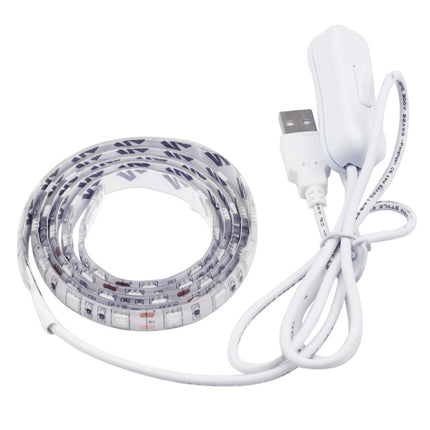 50cm 3W USB Rope Light, Epoxy IP65 Waterproof 30 LED 5050 SMD with 1m Extended Switch Cable, Wide: 10mm(White Light)-garmade.com