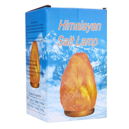 E12 Medium Dimmable Himalayan Salt Lamp , Crystal Rock Healthy Table Desk Lamp Night Light with Wood Base & Bulb & Switch, Medium Size Weight 2-3KG, AC 110V, US Plug-garmade.com