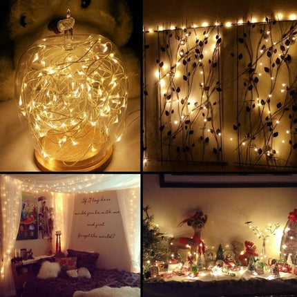 6 PCS Waterproof Warm White Light Copper Wire Starry String Light , 20 LEDs 2700-2900K Rope Fairy Light For Party / Holiday, Length: 2m, DC 6V-garmade.com