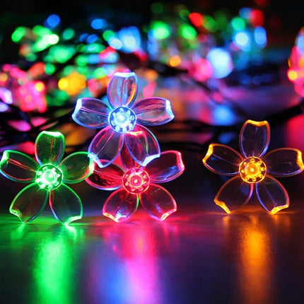 3m 20 LEDs Cherry Blossom Holiday Decorative Light, Battery Powered (Colorful Light)-garmade.com