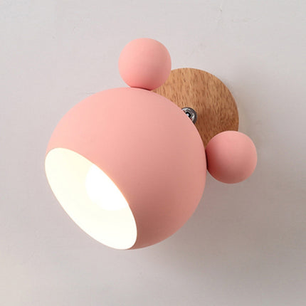 Creative Cartoon E27 LED Warm White Light Wall Lamp for Bedside Passage (Pink)-garmade.com