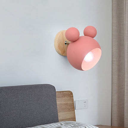 Creative Cartoon E27 LED Warm White Light Wall Lamp for Bedside Passage (Pink)-garmade.com