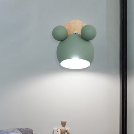 Creative Cartoon E27 LED Warm White Light Wall Lamp for Bedside Passage (Green)-garmade.com