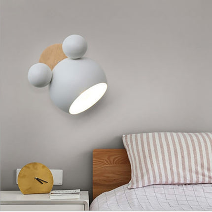 Creative Cartoon E27 LED Warm White Light Wall Lamp for Bedside Passage (White)-garmade.com